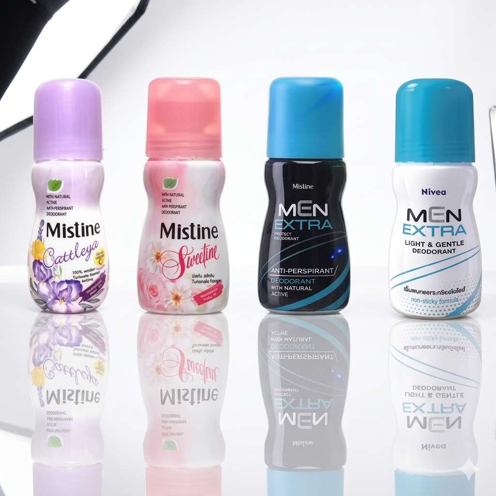 Mistine โรลออน ลูกกลิ้งระงับกลิ่นกาย [ชาย/หญิง] มิสทิน หอมมาก มิสทินไวท์สปาไวท์เทนนิ่งโรลออน มิสทีน