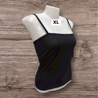 เสื้อเกาะอกมีสายบิ๊กไซส์XL เอวลอย (ผ้าคอตตอน) สาวอวบ​ ใส่สบายไม่ร้อน เนื้อผ้ายืดตามตัว