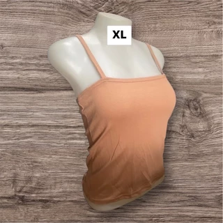 เสื้อเกาะอกมีสายบิ๊กไซส์XL เอวลอย (ผ้าคอตตอน) สาวอวบ​ ใส่สบายไม่ร้อน เนื้อผ้ายืดตามตัว