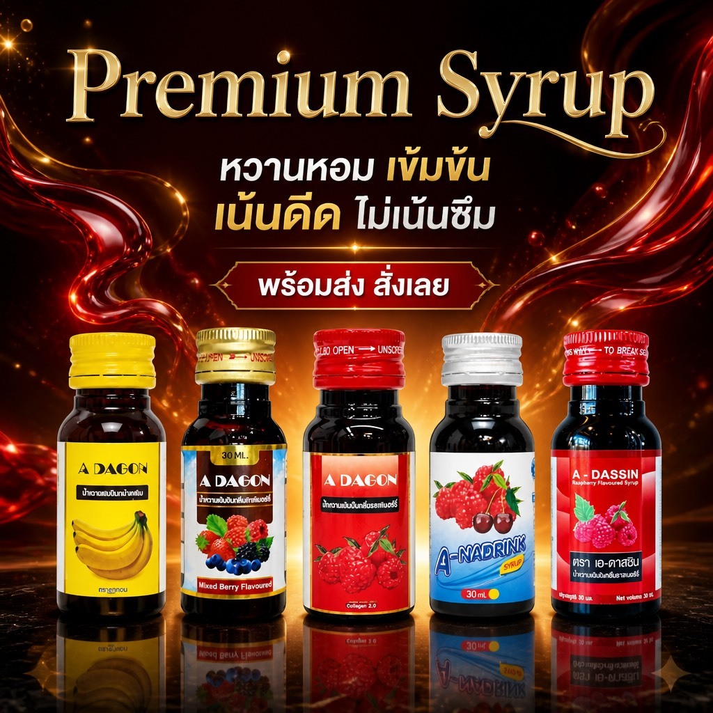 (ส่งถูก+ถูกสุด)แพค 1 ขวด น้ำหวานเข้มข้น รวมทุกรสชาติ บรรจุ 1 ขวด