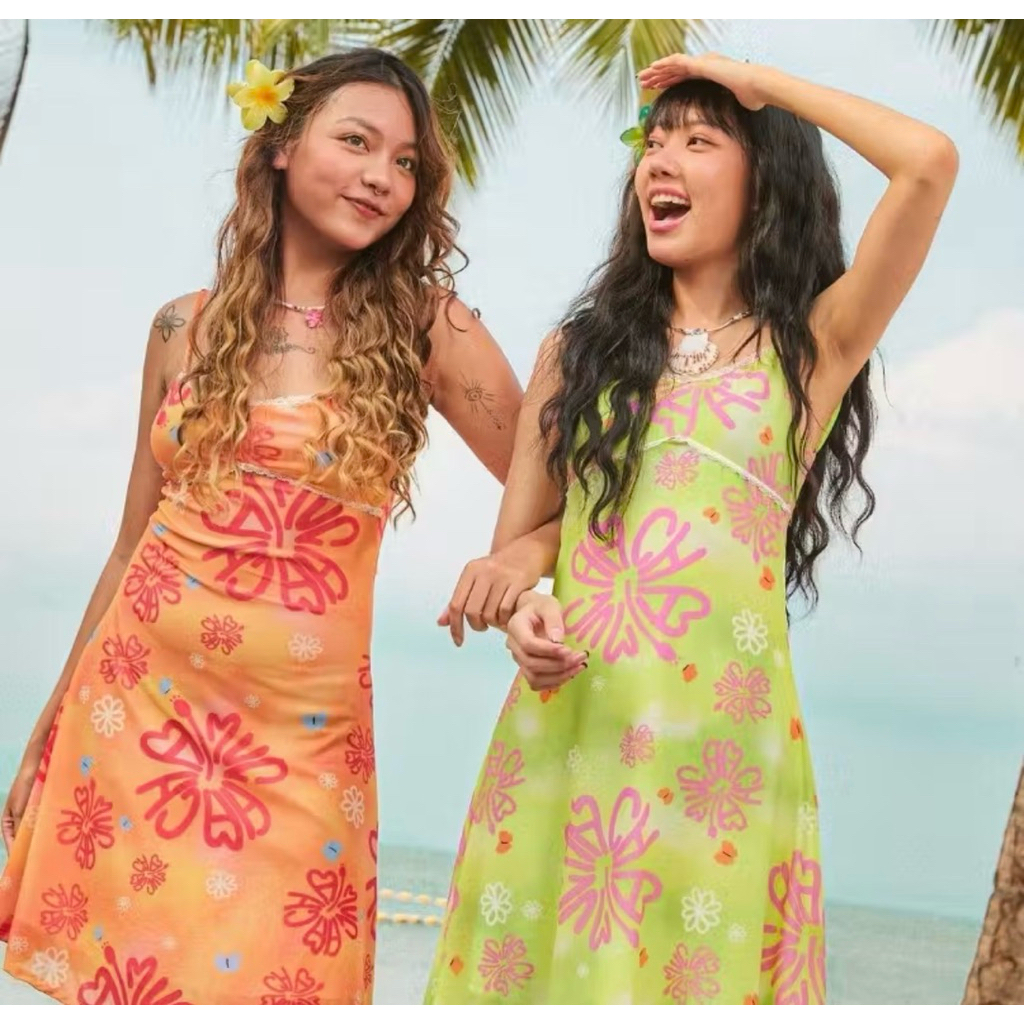 ส่งต่อMuchacha รุ่น CUTIE FLORAL DRESS Size.S สีเขียว