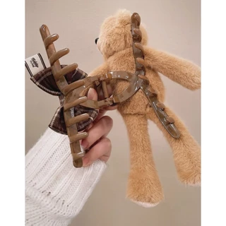 【พร้อมส่งจากไทย】Teddy Bear Plush Hair คาดผมและกิ๊บหนีบผมหมีตัวใหญ่สีน้ำตาล ขนฟูสุดน่ารัก เนื้องานเกาหลี คุณภาพพรีเมี่ยม