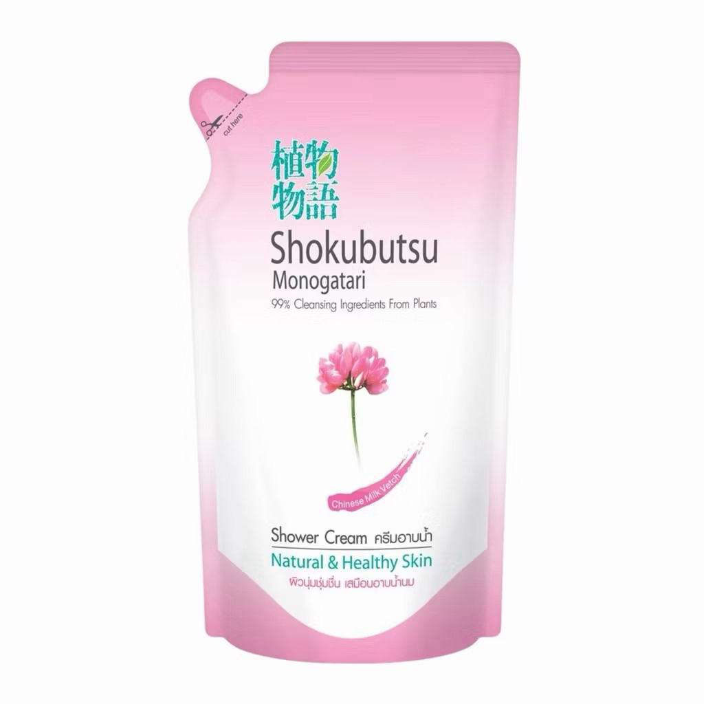 [1 ถุง] ครีมอาบน้ำโชกุบุสซึ โมโนกาตาริ แบบถุงเติม (400มล.)Shokubutsu Monogatari ครีมอาบน้ำแบบถุงเติม