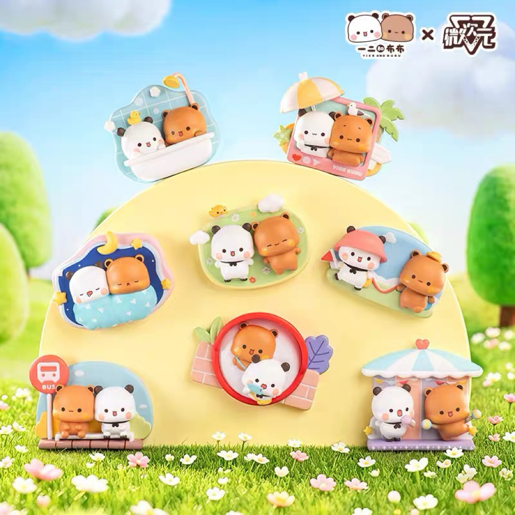 พร้อมส่ง กล่องสุ่ม yier bubu&dudu blind box cute panda v.6