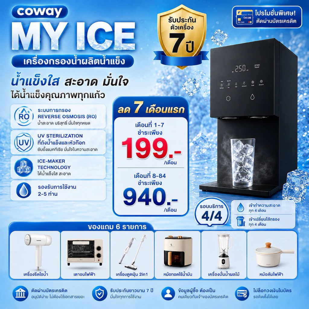 เครื่องกรองน้ำ Coway รุ่น MY ICE