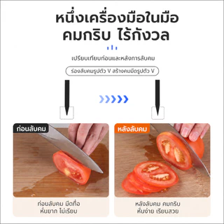 ที่ลับมีด 4 in 1 ลับได้ 3 ระดับ ลับกรรไกร 1 ช่อง ใช้ง่าย ลับง่าย อุปกรณ์ลับมีด แท่นลับมีด Sharpener
