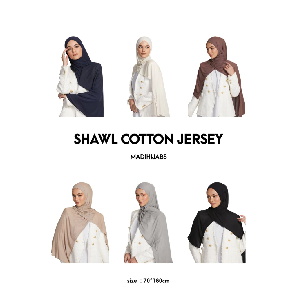 SHAWL JERSEY STYLE ผ้าคลุมเนื้อผ้ายืด ผ้าเรย่อน พันยาว