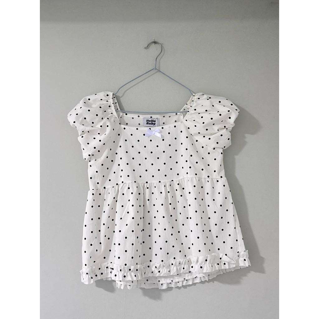 เสื้อโพกาดอท แบรนด์ Hello baby