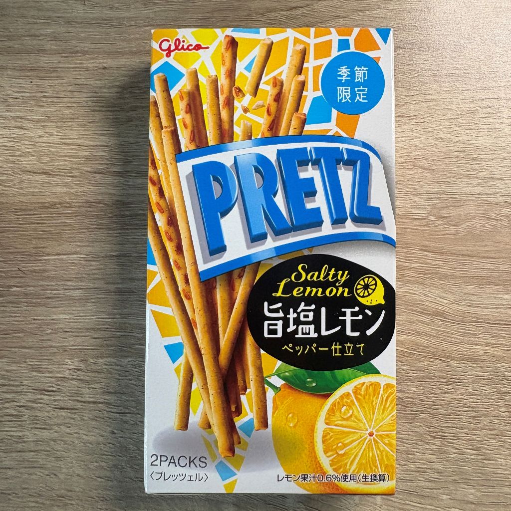 GLICO Pretz Salty Lemon Pepper Seasonal Limited Japanese Biscuit Sticks 2 Packs Japan