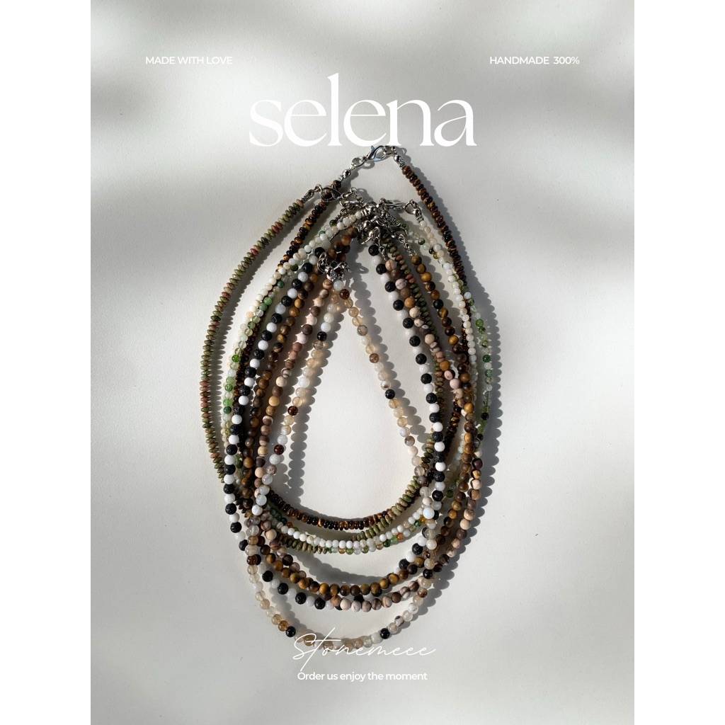 สร้อยคอหิน 12 แบบ selena collection 🧿🪬