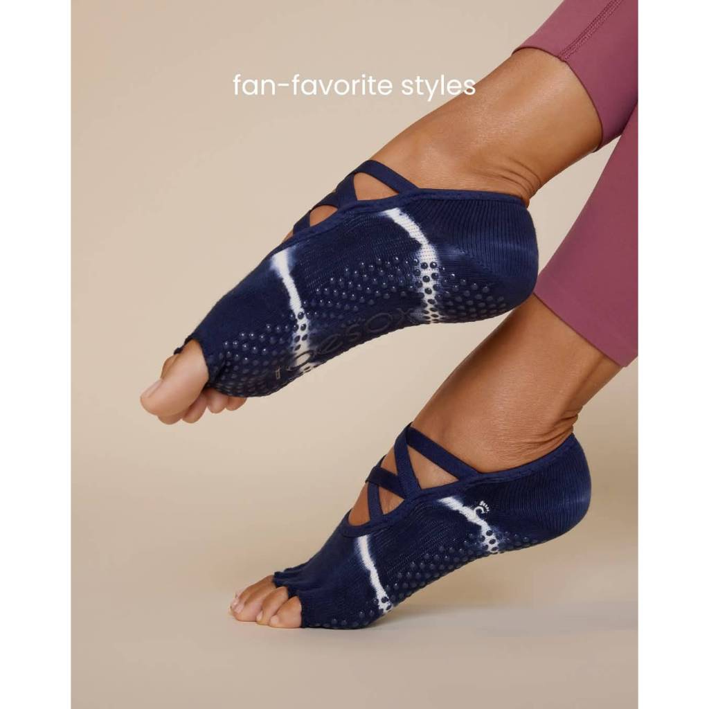 Toesox 👣 รุ่น แอล Elle Grip Half Toe🩰 ถุงเท้ากันลื่น แยกนิ้ว เปิดนิ้ว เท้าถุงเท้าโยคะ ถุงเท้าพิลาทิส เต้น แบรนด์ โทซอคส์