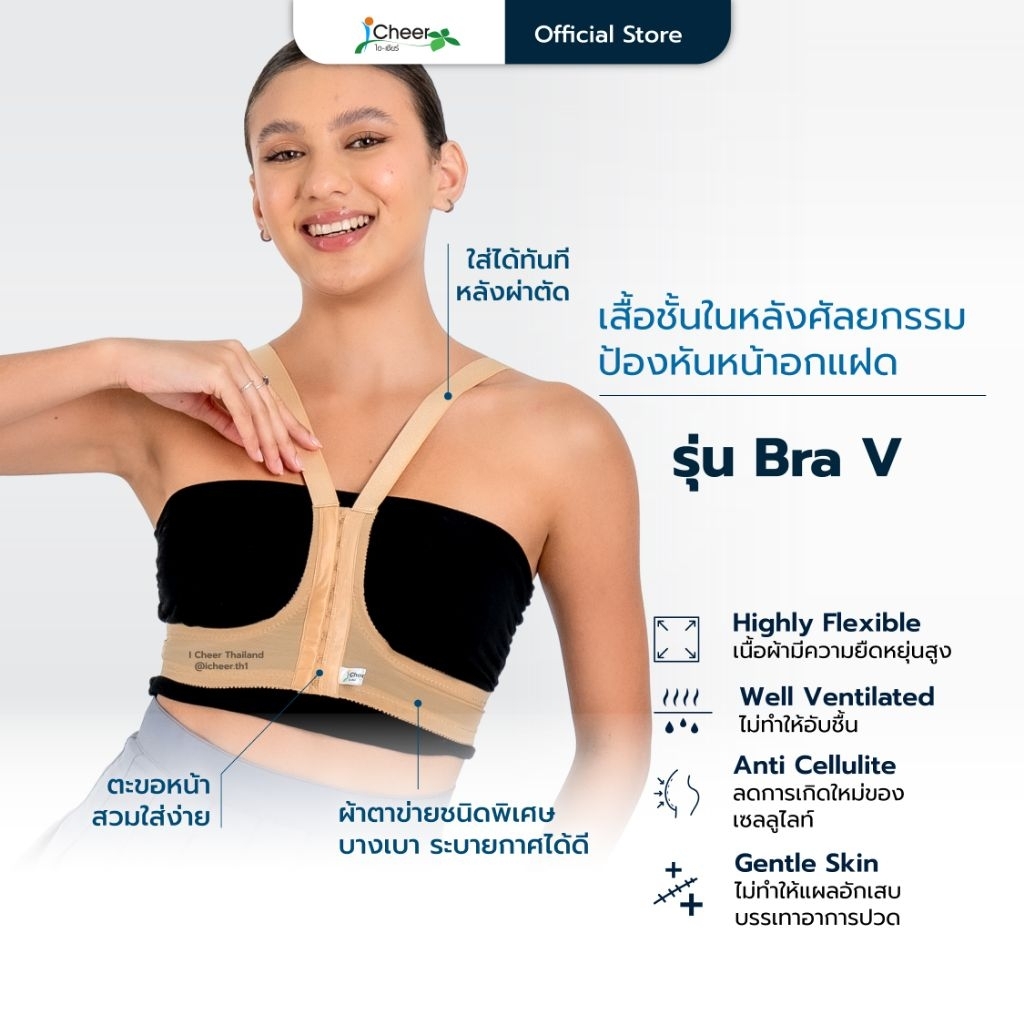 (ส่งฟรี/โค้ดลด) ชุดกระชับต้นแขนหลังดูดไขมัน จากไอเชียร์ (iCheer​ Thailand)​