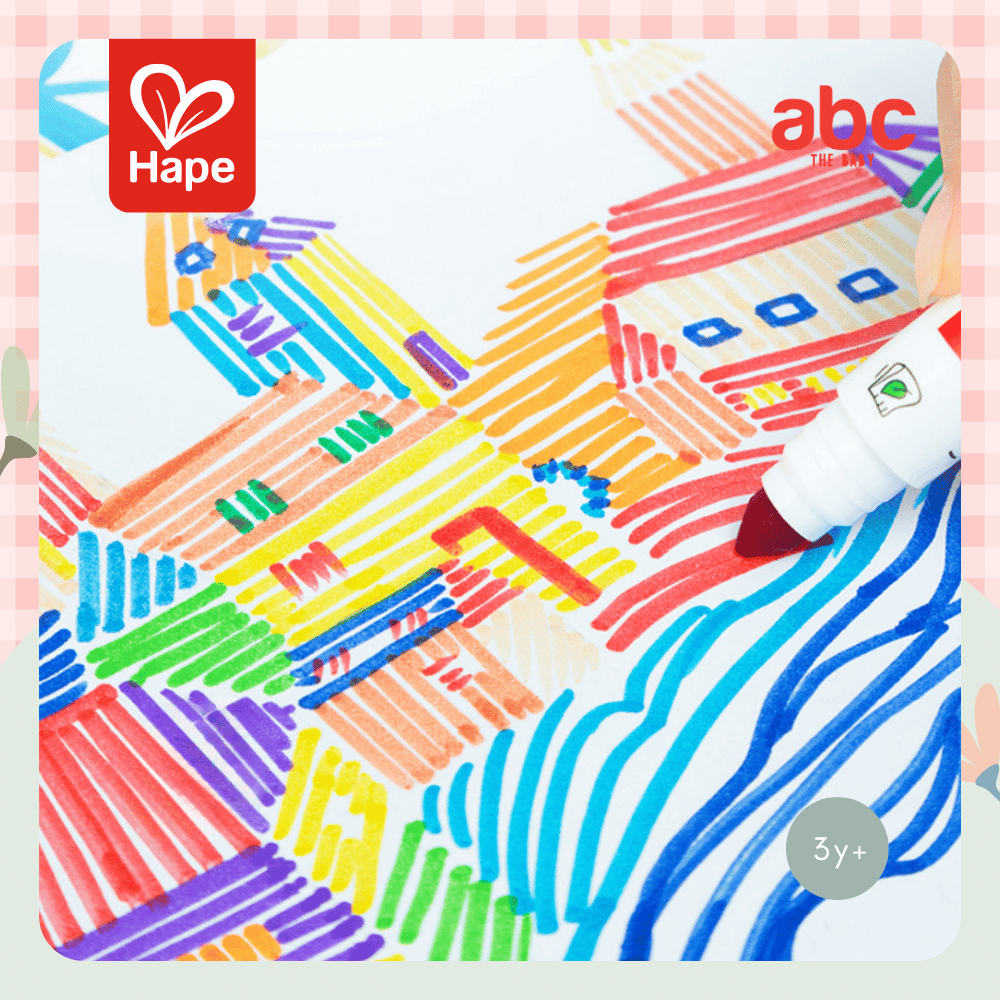 Hape - Taper Head Washable Markers 48 – Fine-Tip Washable Markers, 48 Colours 3Y+ image 3