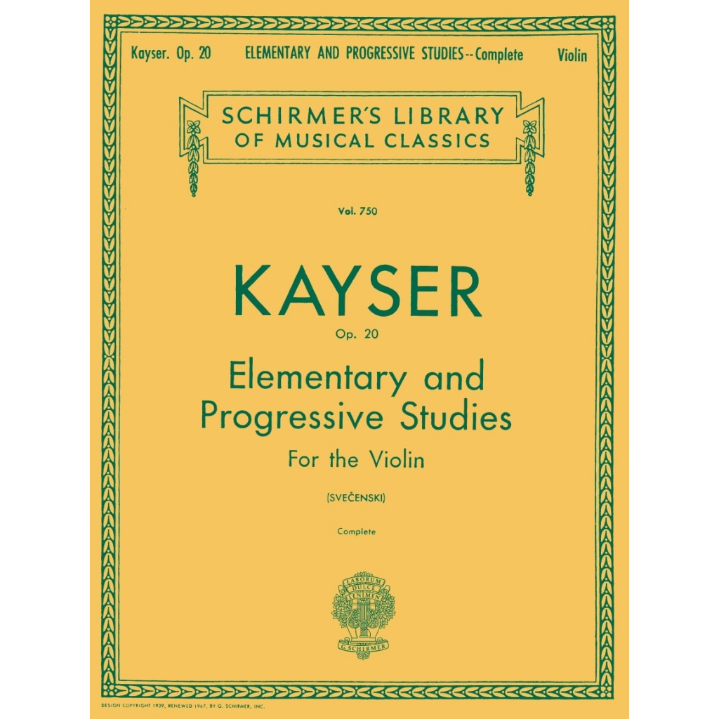 (Violin) Kayser: 36 Elementary and Progressive Studies, Complete, Op. 20 (HL50256160)