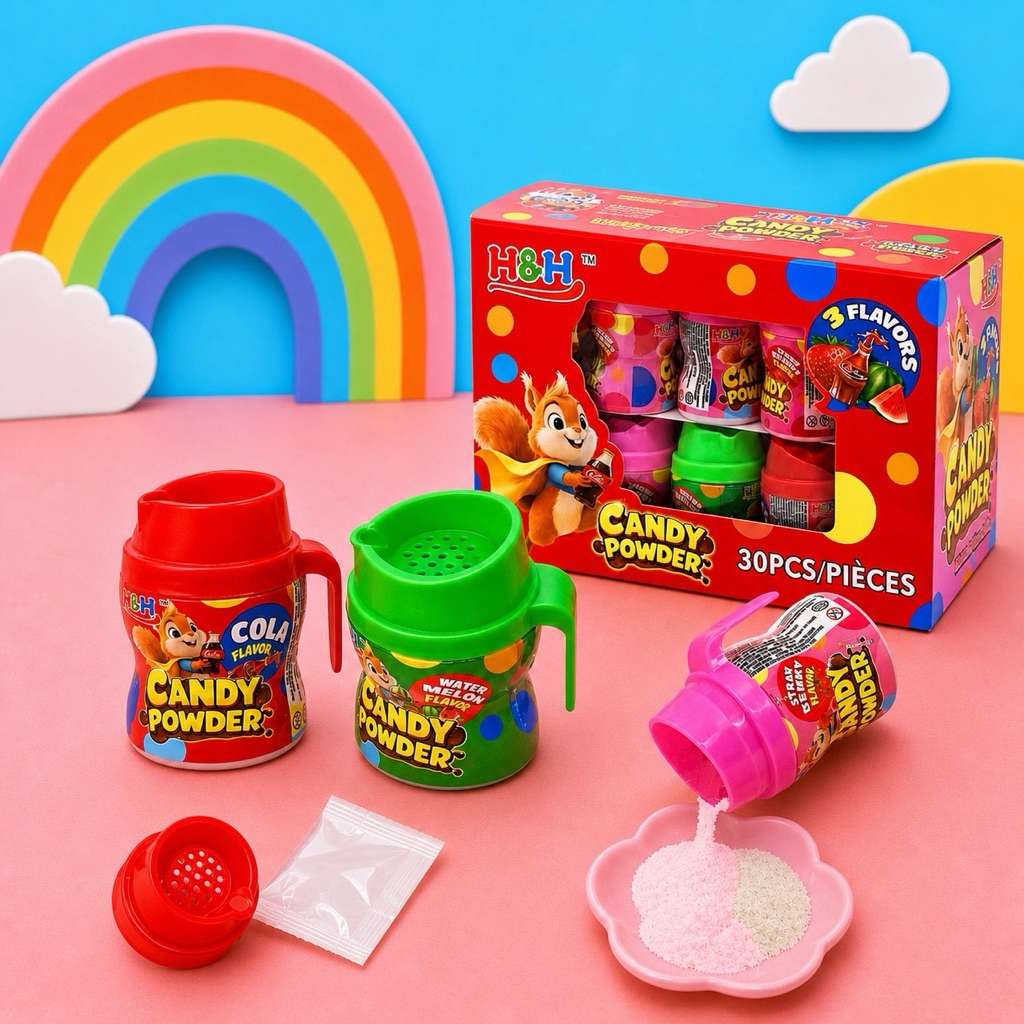 Candy Powder ผงน้ำอัดลม 3 รส กล่องกระรอก [ 1 กล่อง 30 ชิ้น ]