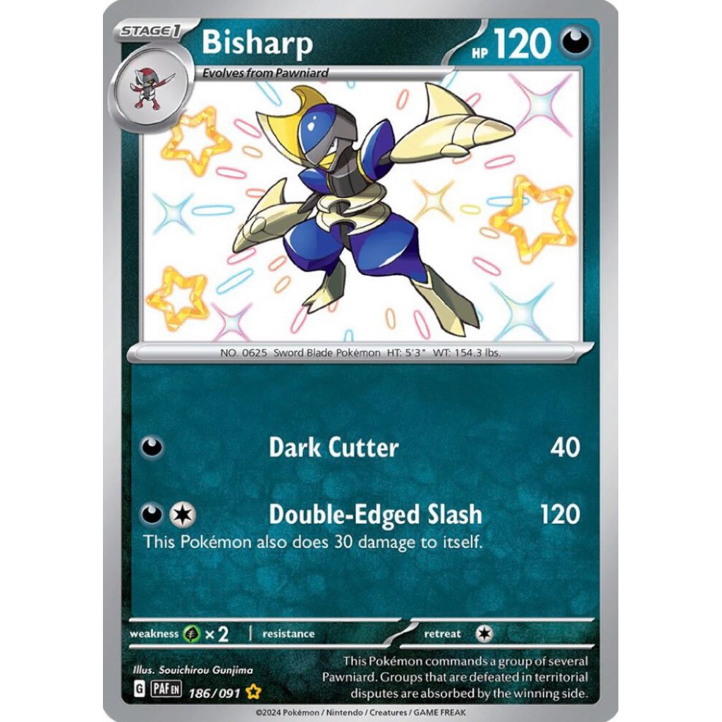 Pokemon card EN Bisharp-Shiny (PAF)