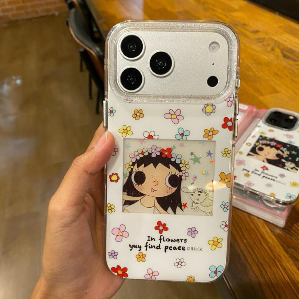 เคสอะครีลิคสกรีนลาย 2 ชั้น ขอบเลนส์เจลลี่ งานขอบหนานิ่มกันกระแทก ปุ่ม Camera control ปิด