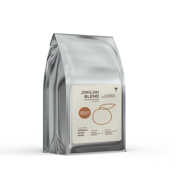 เมล็ดกาแฟคั่วกลาง JING JAI BLEND (ดอยแม่กำปอง จ.เชียงใหม่)