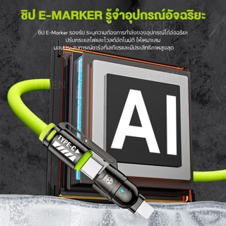 PD 240W สายชาร์จเร็ว 4in1 Fast Charge สายชาร์จมือถือ แสงไฟ RGB สายชาร์จ TYPE C Li USB-C Charge Cable