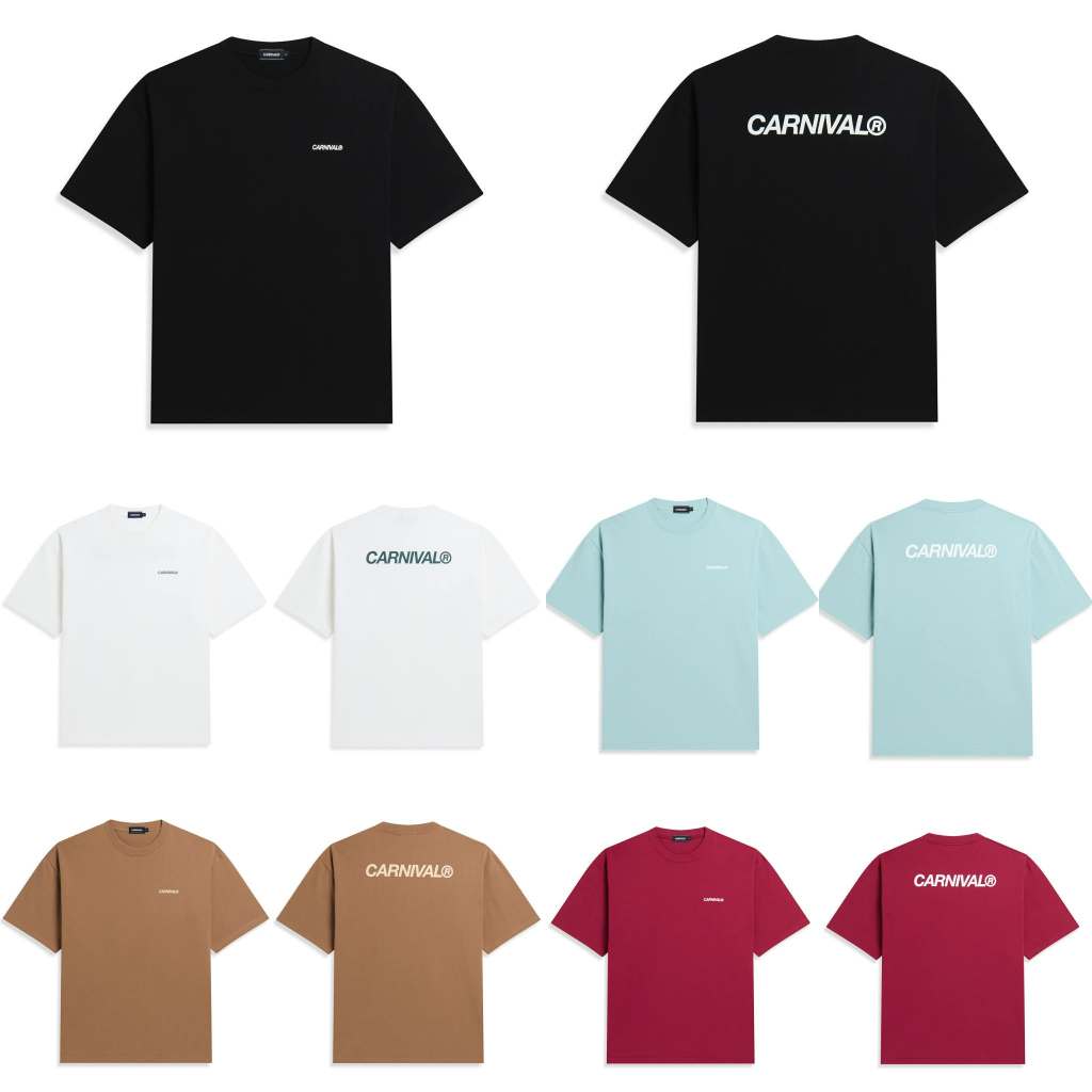 [ ของแท้ ] เสื้อยืด CARNIVAL ESSENTIAL LOGO OVS T-SHIRT ของใหม่ พร้อมส่ง