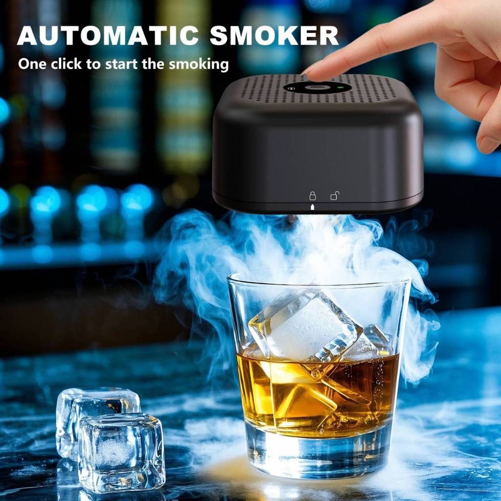ชุดกล่องรมควันเครื่องดื่ม ZB-TP10 ที่พ่นควันอาหาร Smoke Maker Cooking Whiskey📍📍