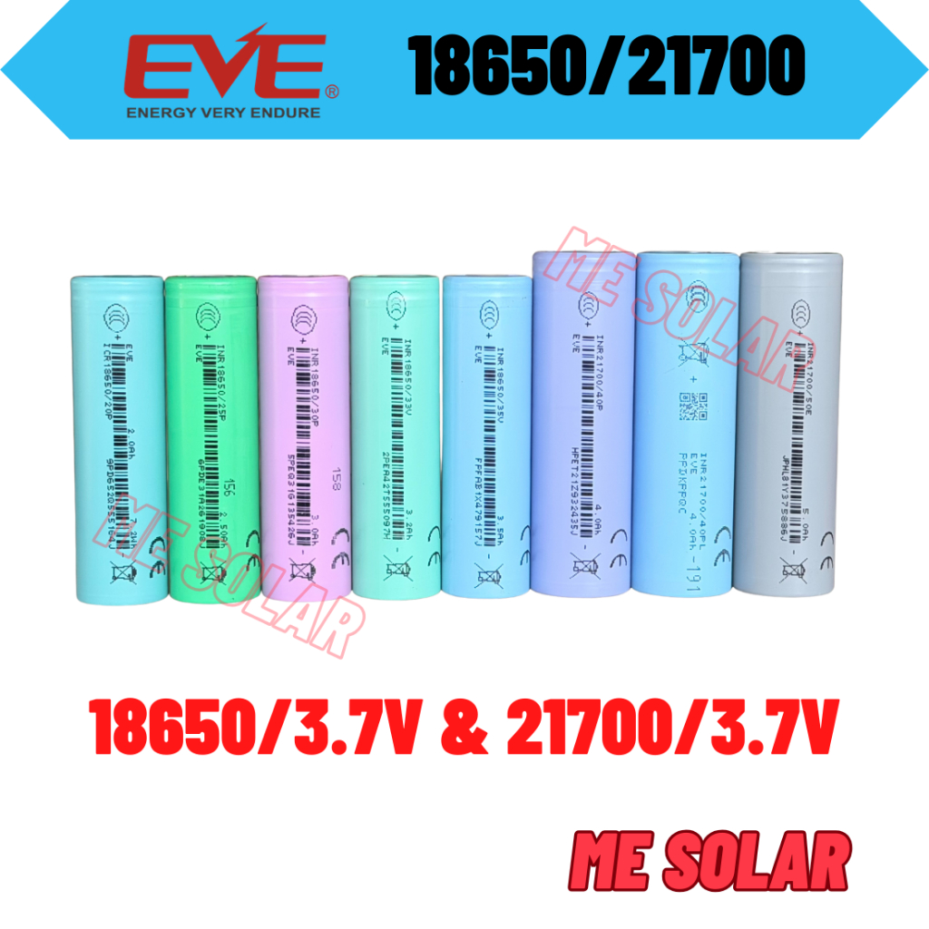 ถ่าน 21700 และ 18650 สำหรับไฟฉาย เพาเวอร์แบงค์ และอื่นๆ