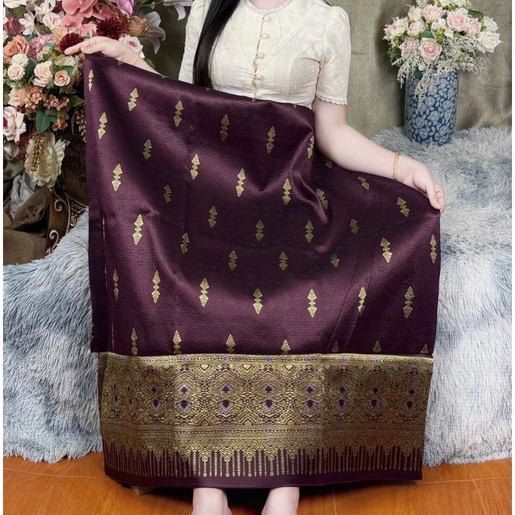 ผ้าซิ่นลาว ลายสวย ผ้านุ่งผู้หญิง ใส่ทำบุญ ใส่เที่ยว