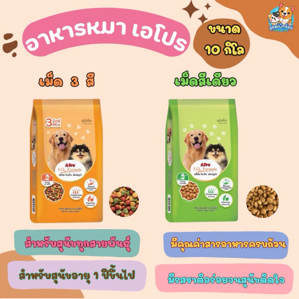 อาหารสุนัข เอโปร ไอ คิว ฟอร์มูล่า Apro ขนาด 10 กก.