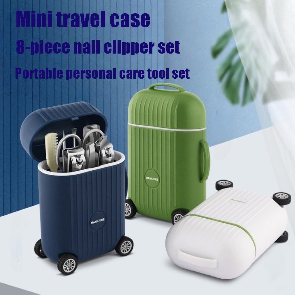 กระเป๋าเดินทางขนาดเล็ก Nail Clipper Set, 8PCS Ultra Sharp Nail Clippers for Men and Women กรรไกรตัดเล็บชุดแบบพกพาเล็บกรร