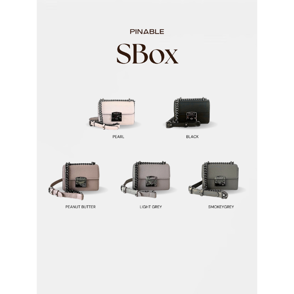 กระเป๋า PINABLE รุ่น SBox (หนังลายSaffiano)