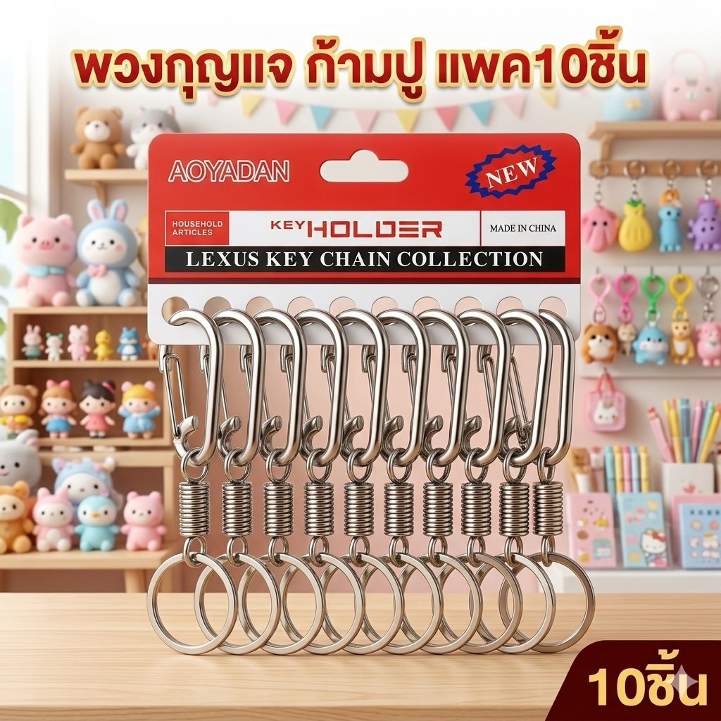 🌷แพค 10 ชิ้น🌷 ก้ามปู พวงกุญแจก้ามปู ราคาส่ง (ส่งจากกรุงเทพ)F005