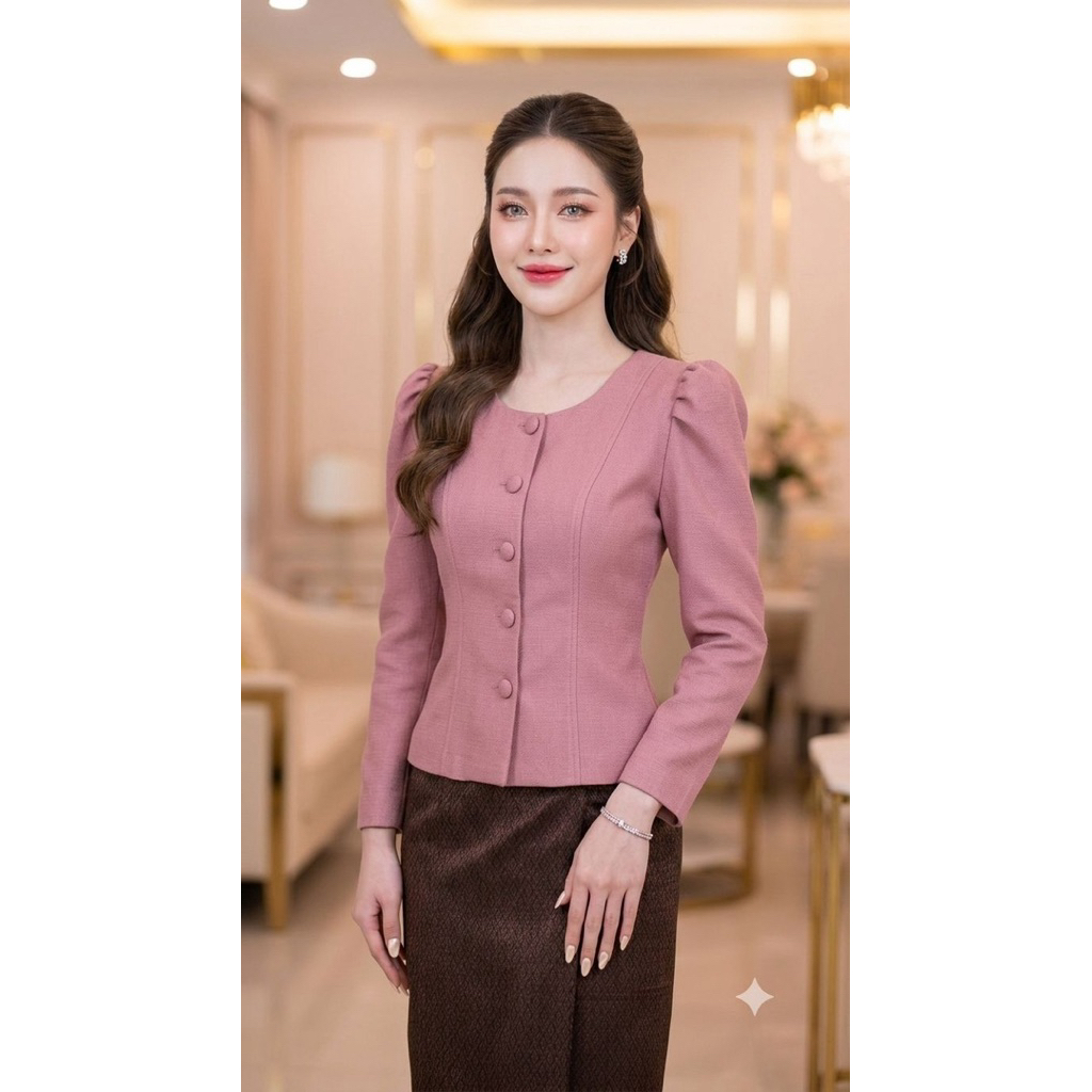 เสื้อใส่ไปวัด เสื้อใส่ไปทำบุญผ้าฝ้ายแท้ ส่งตรงจากลาว สินค้าพร้อมส่ง