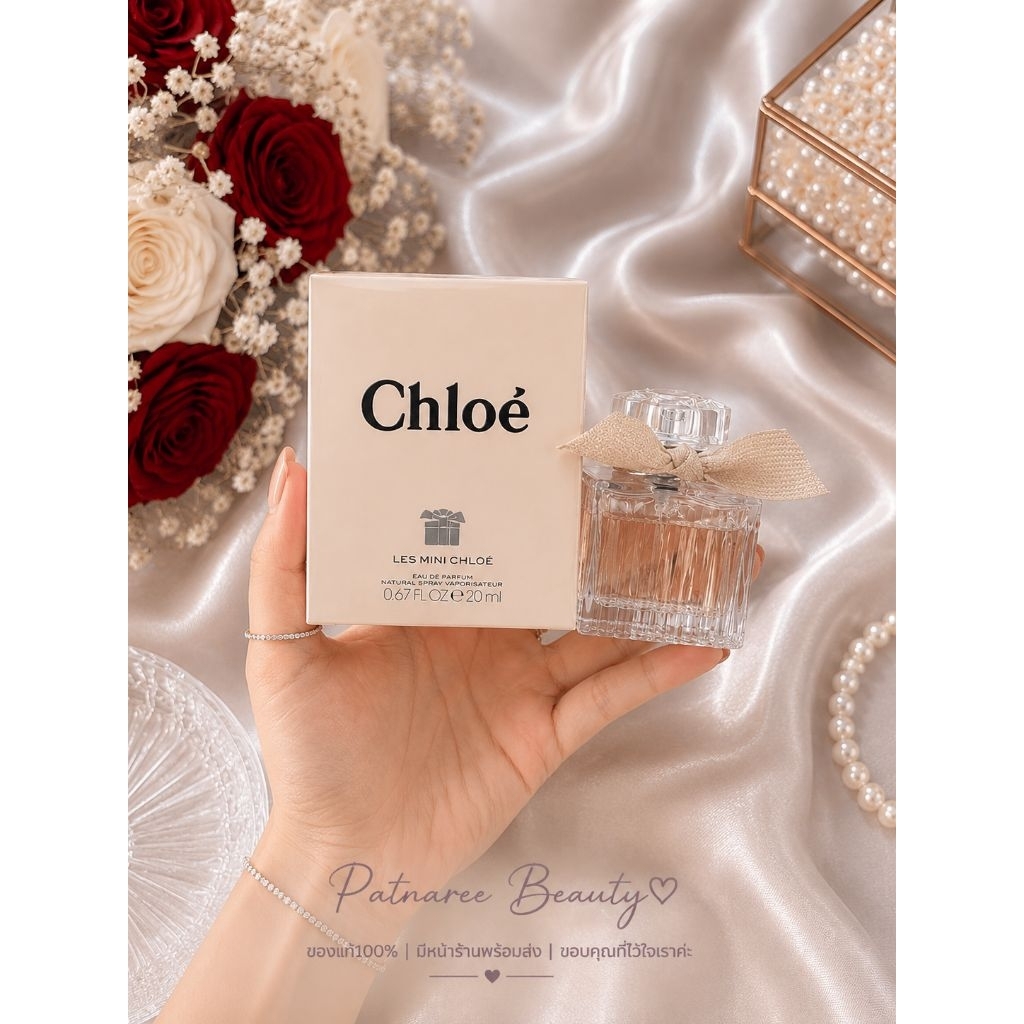 น้ำหอม ป้ายไทย💯 Chloe โบว์ครีม ขนาด 20ml ขนาด​ปุ๊กปิ้กน่ารัก❤️