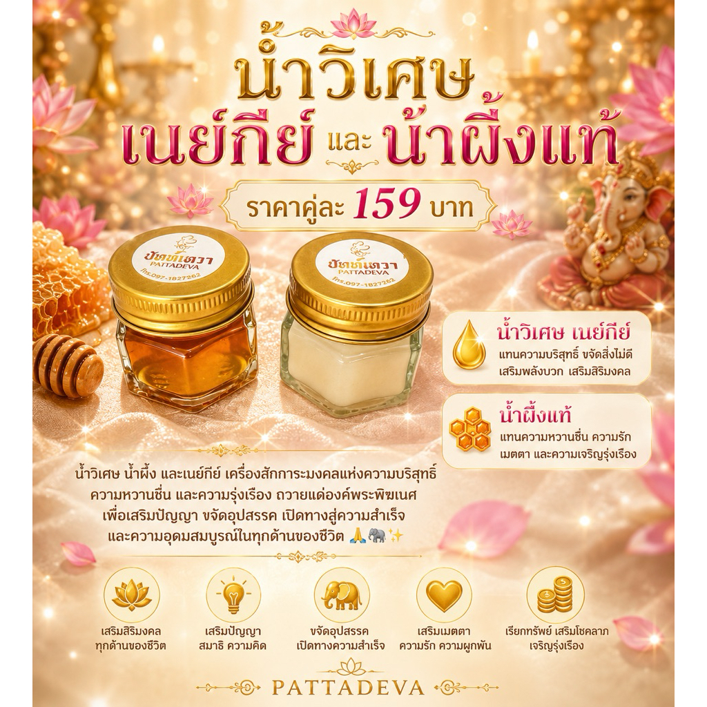 ชุดน้ำวิเศษเนยและน้ำผึ้ง