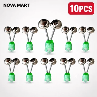 NOVA Mart 10ชิ้น/เซ็ตระฆังเกลียวคู่จับปลาสัญญาณเตือนการตกปลาในเวลากลางคืนอุปกรณ์ตกปลาคาร์พ