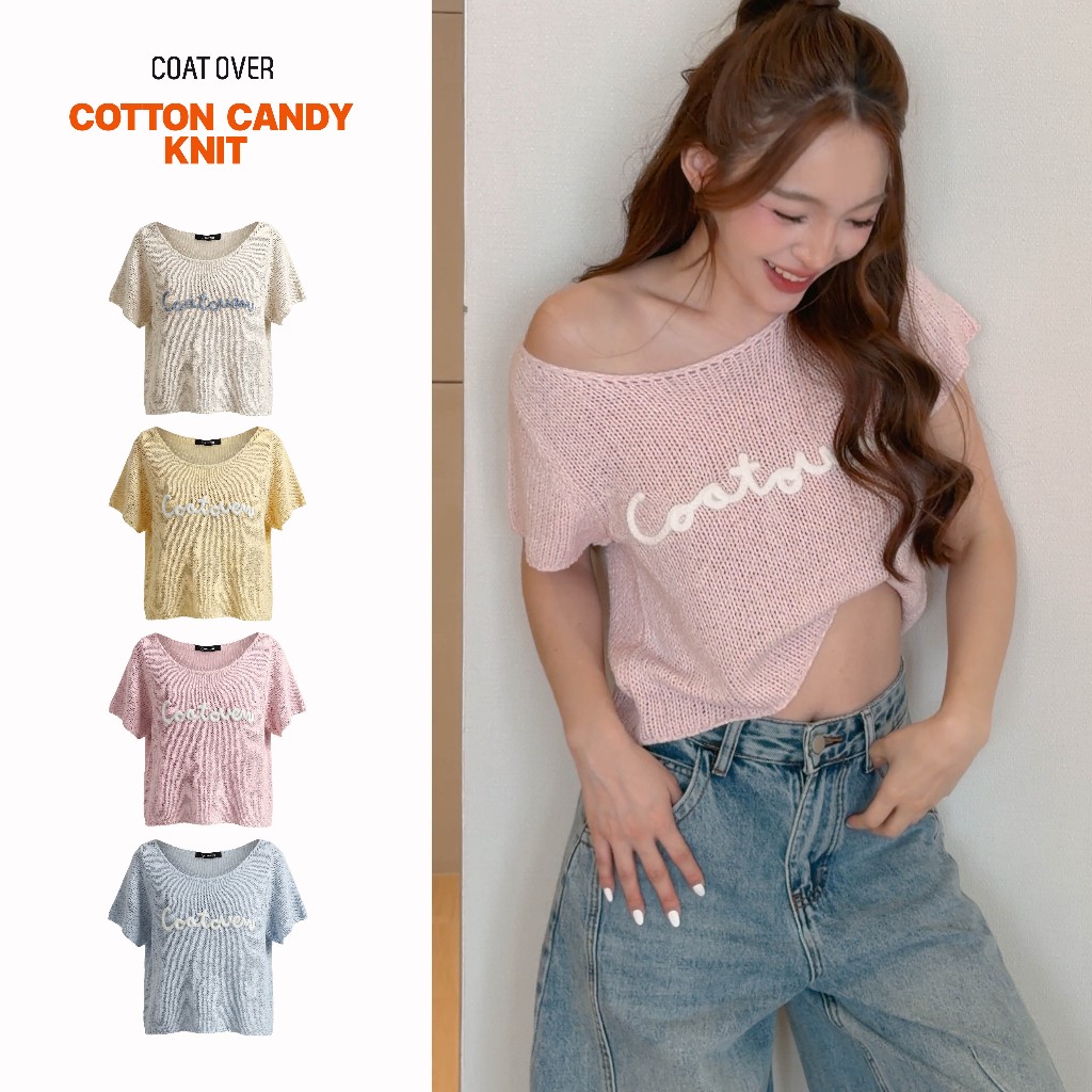 CO1281 Cotton Candy Knit – เสื้อไหมพรม Summer Knit Pastel