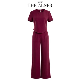 Thealner - Riley suit AN566 (เซ็ตเสื้อคอกลมแขนสั้นชายโค้ง+กางเกงขายาว)