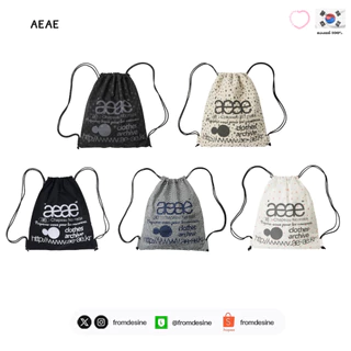 [ พร้อมส่ง ] กระเป๋า aeae WEB LOGO DOT GYM SACK / WEB LOGO CHECK GYM SACK / WEB LOGO STELLA GYM SACK