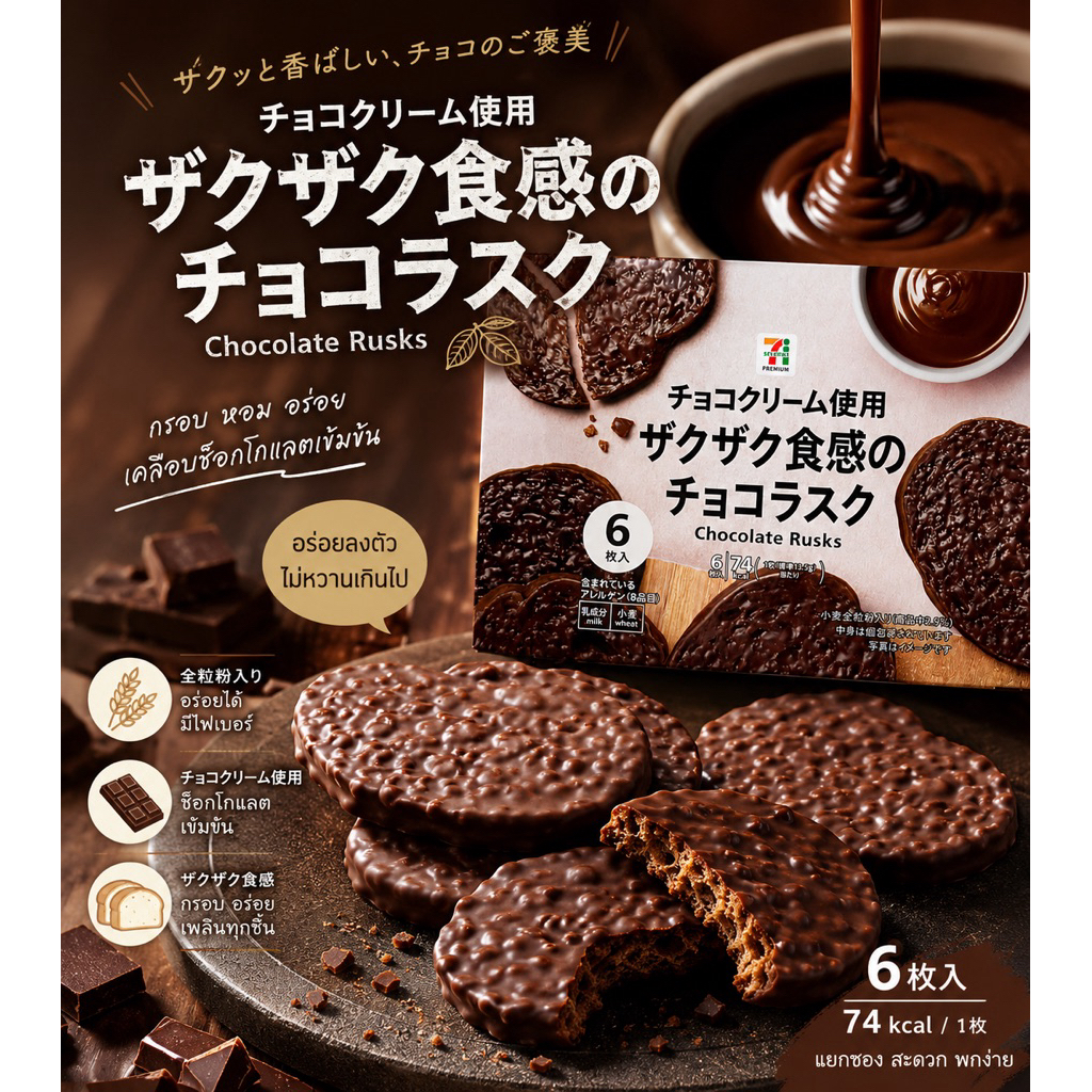 Chocolate Rusks (ช็อกโกแลตรัสก์)