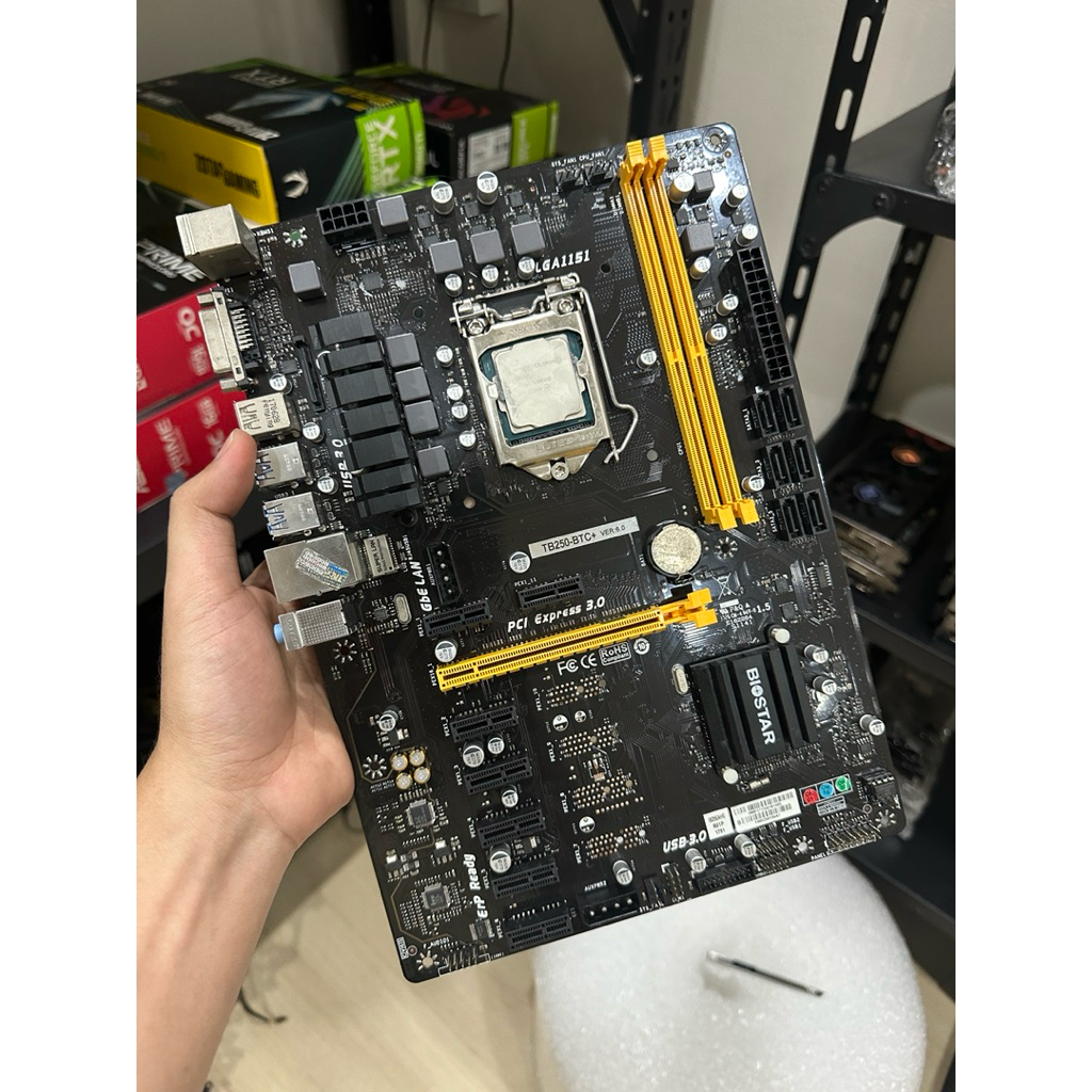 MAINBOARD (เมนบอร์ด) 1151 BIOSTAR TB250BTC PRO DDR4+พร้อมCPU อ่านรายละเอียดก่อนสั่งซื้อ (มีของพร้อมจ