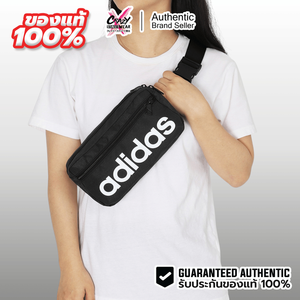 กระเป๋าคาดอก/คาดเอว Adidas Linear Waist Bag ของแท้ 100 % ( HT4739 )  ลิขสิทธิ์แท้ อดิดาส กระเป๋าคาดเ