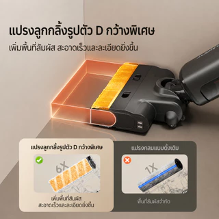 【All-in-One】Uwant D700/Pro เครื่องล้างพื้น 23000Pa โหมด AI ตรวจจับอัจฉริยะ หัวแปรงรูปตัว D เข้าซอกมุม