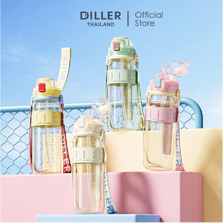 [New Arrival] Diller Thailand กระติกน้ำ PPSU 810ml ฝาปิดแบบยกดื่มและหูหิ้ว ปราศจาก BPA และ Phthalates (MLH2607)