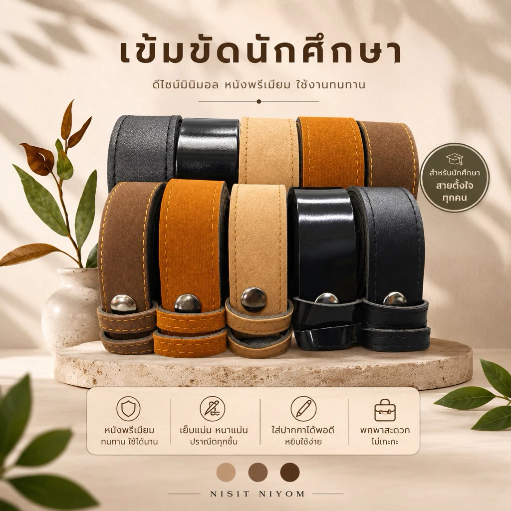เข็มขัดนักศึกษา สายเข็มขัดนักศึกษา