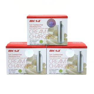 ❤️มีส่งด่วน❤️ MOSA cream chargers (ยกลัง 36boxs) แก๊สสำหรับวิปครีม ใช้งานง่าย