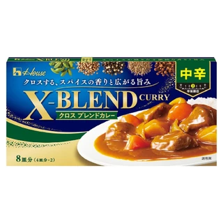 เฮ้าส์ เครื่องแกงกะหรี่ชนิดก้อน รสเผ็ดกลาง ขนาด 140 กรัม - House X Blend Curry Medium Hot