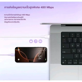 Eloop S12 สายชาร์จเร็ว 60W Type-C to C สายชาร์จคุณภาพสูง ชาร์จเร็ว รองรับ PD / QC3.0 ความยาว 1.2 เมตร