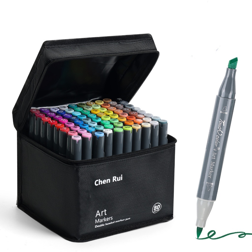 Chenrui ปากกามาร์คเกอร์ Acrylic Marker ปากกาเมจิก ปากกาวาดภาพ ชุด สำหรับการวาดภาพแบบมืออาชีพ ดินสอสี
