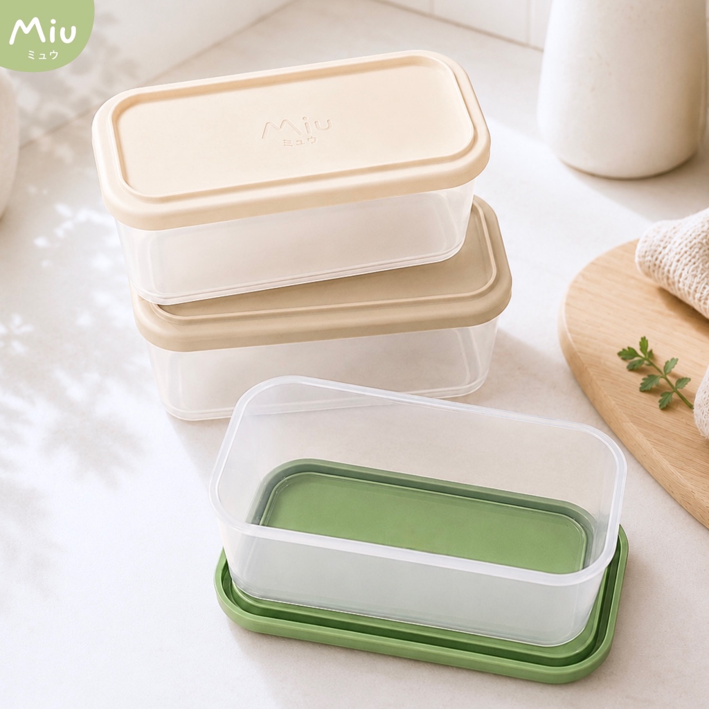 Miu ミュウ | กล่องซิลิโคนจัดเก็บอาหาร ขนาด 900ml พร้อมฝาปิด | Platinum Silicone Food Container BPA FREE