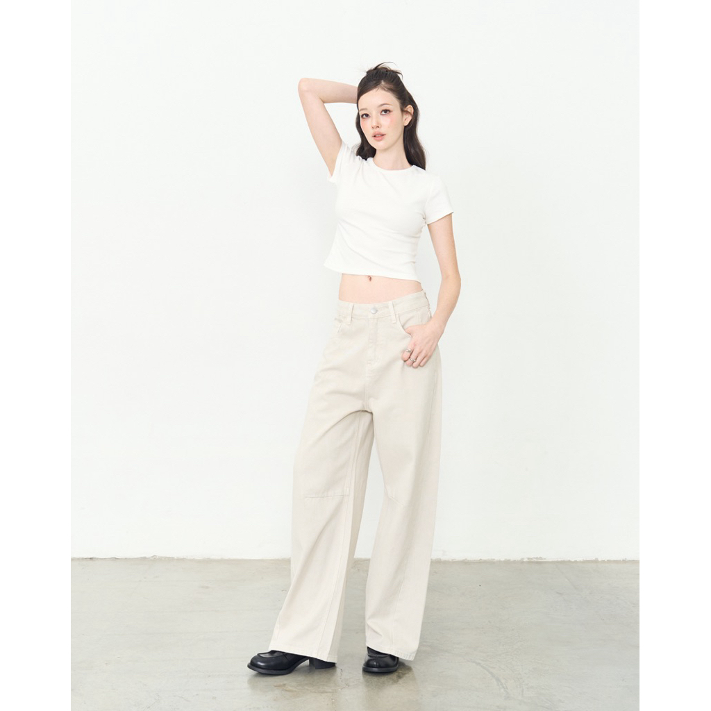 Bave - Arden denim กางเกงยีนส์ทรงกระบอกBarrel รูปที่ 8